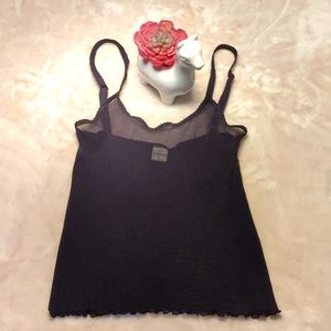 Sheer Black camisole Sz XS NWOT
